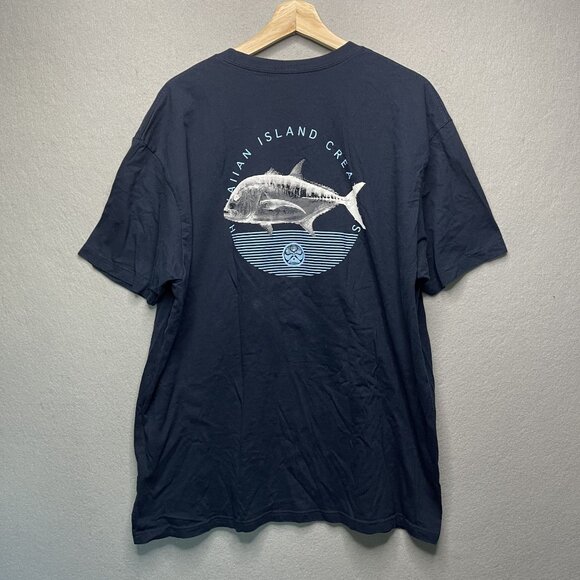 Hawaiian Island Creations 2X Navy Blue T-Shirt With Fish Graphic - Picture 4 of 6